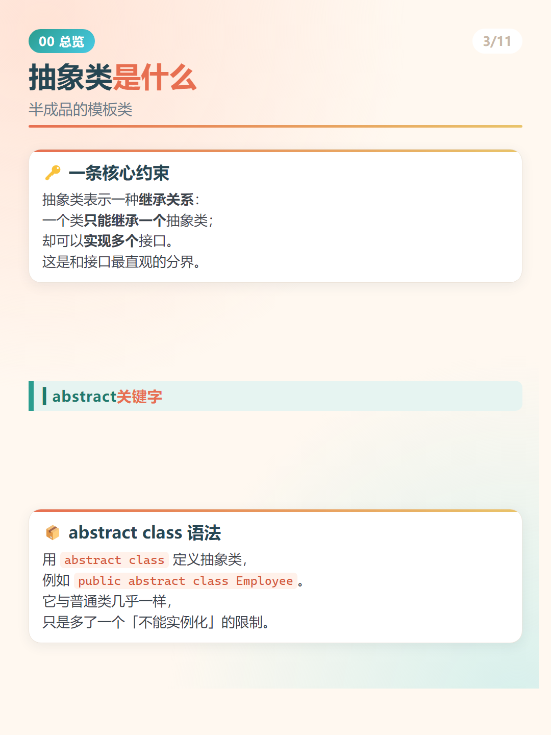 Java 抽象类语法