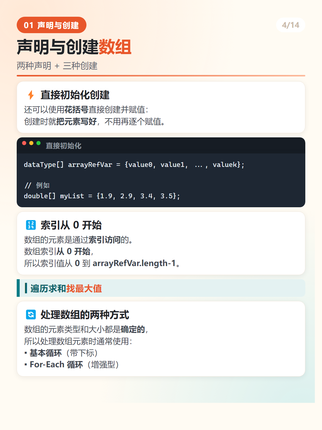 Java 数组索引从 0 开始