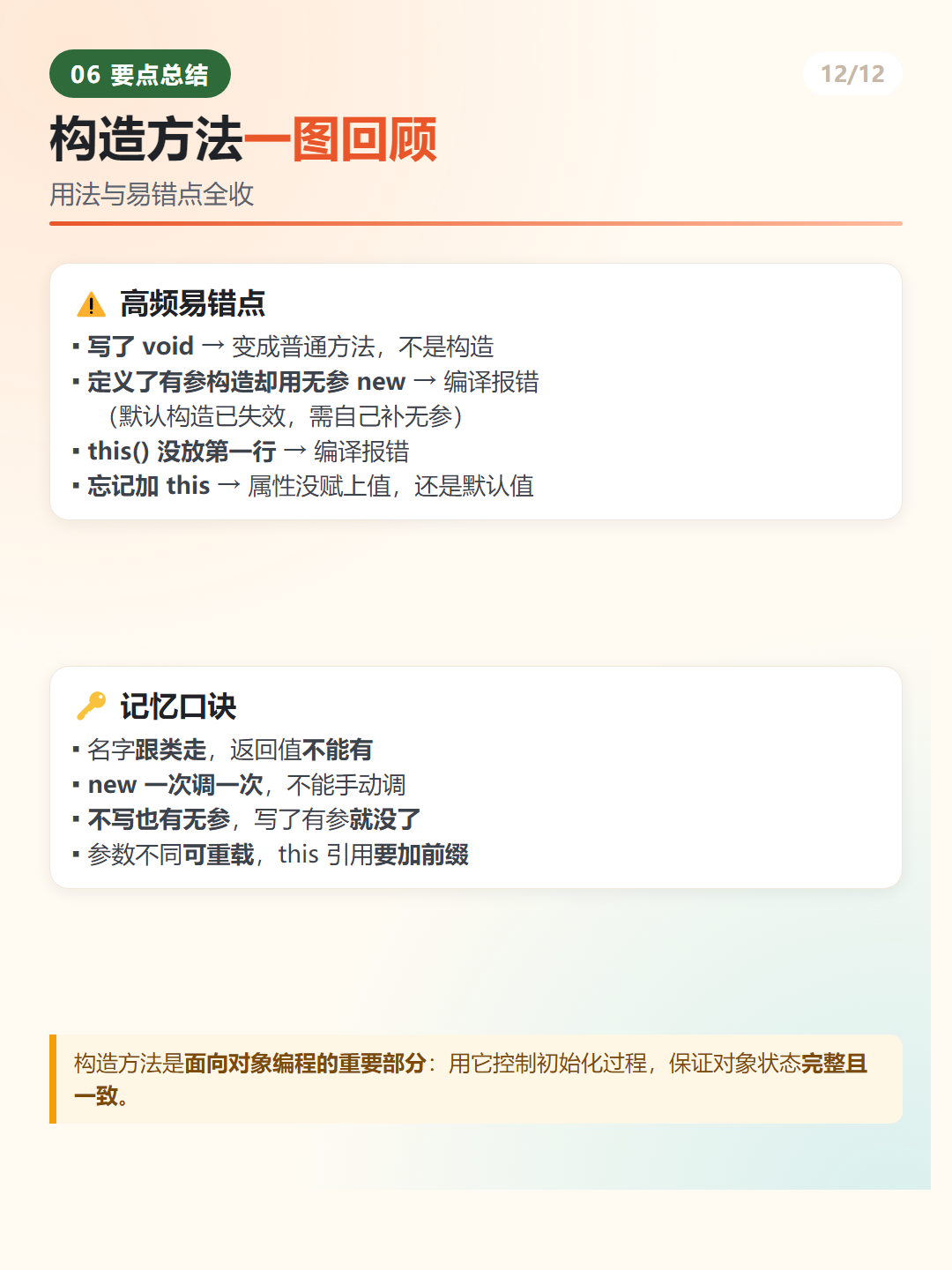 构造方法易错点
