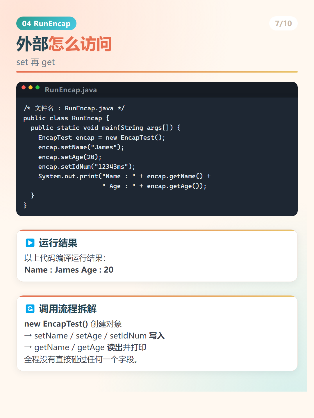 Java 封装：外部怎么访问
