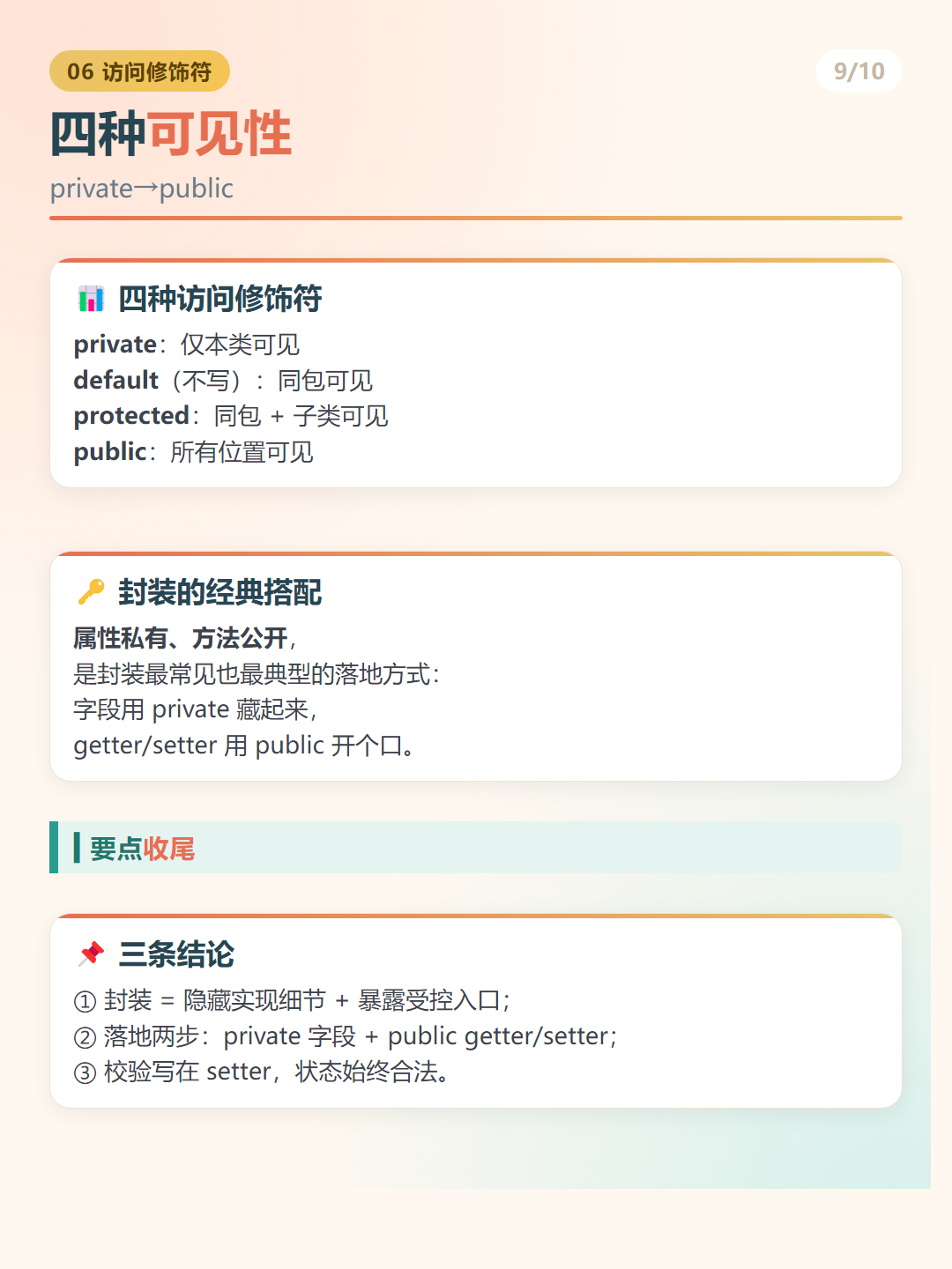Java 封装：四种可见性