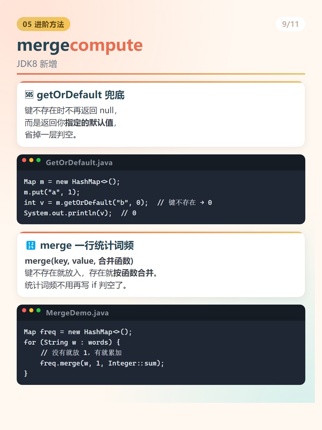 Java HashMap：mergecompute