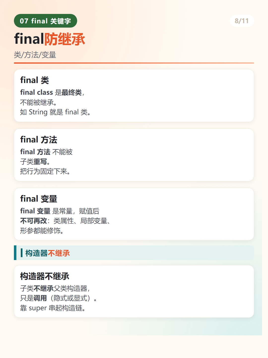 Java final 关键字