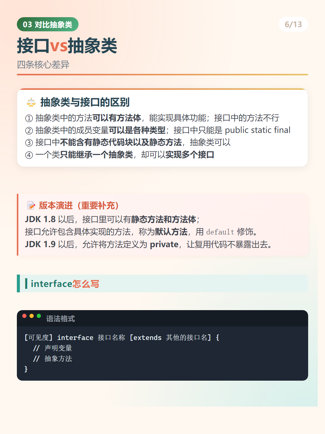 Java 接口vs抽象类