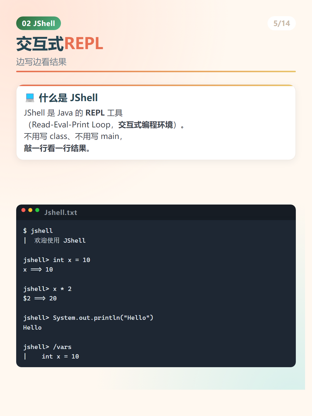 Java 9 新特性：交互式REPL