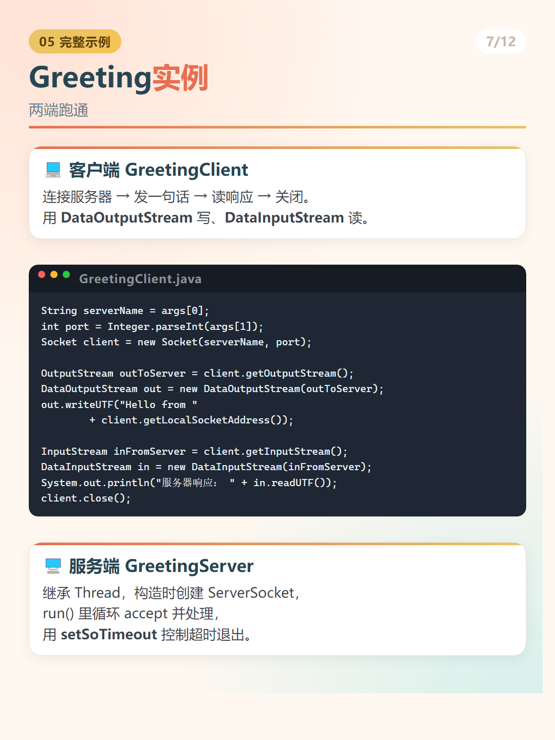 Java 网络编程：Greeting实例