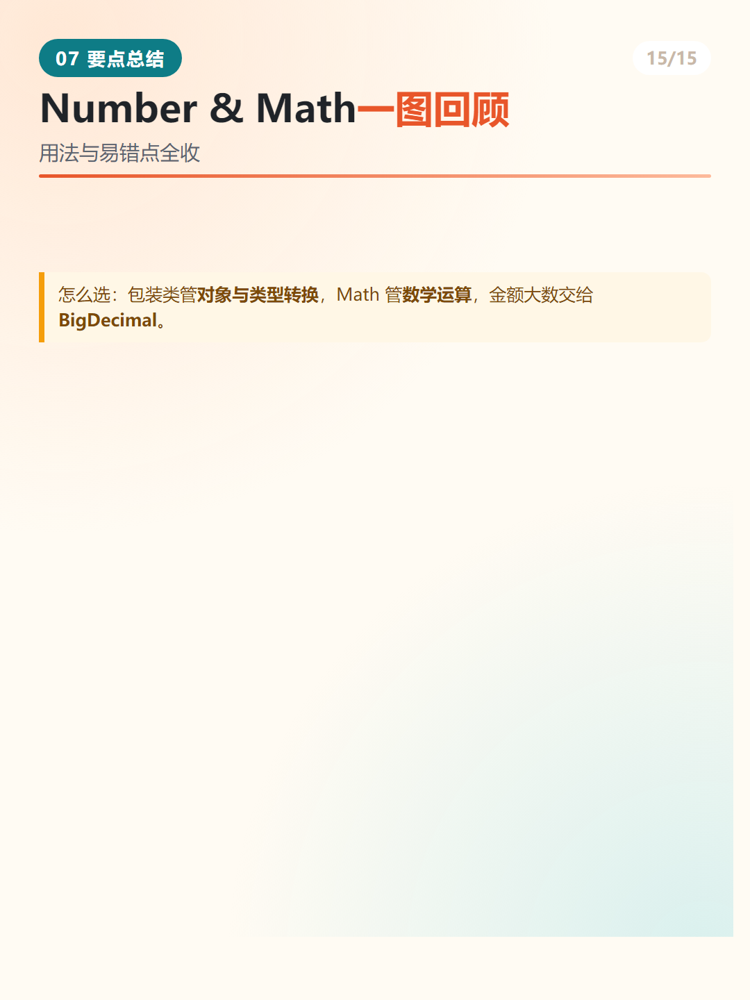 Java Number 与 Math 的分工