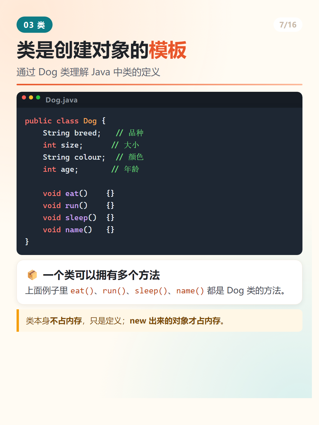类是创建对象的模板速查图
