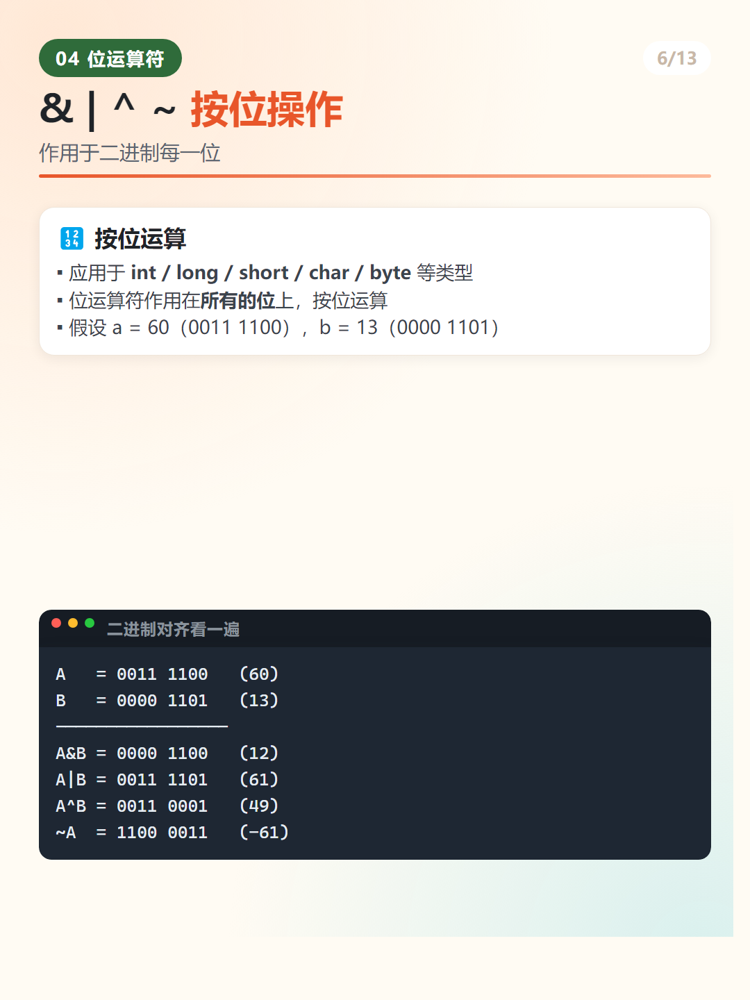 Java 位运算符