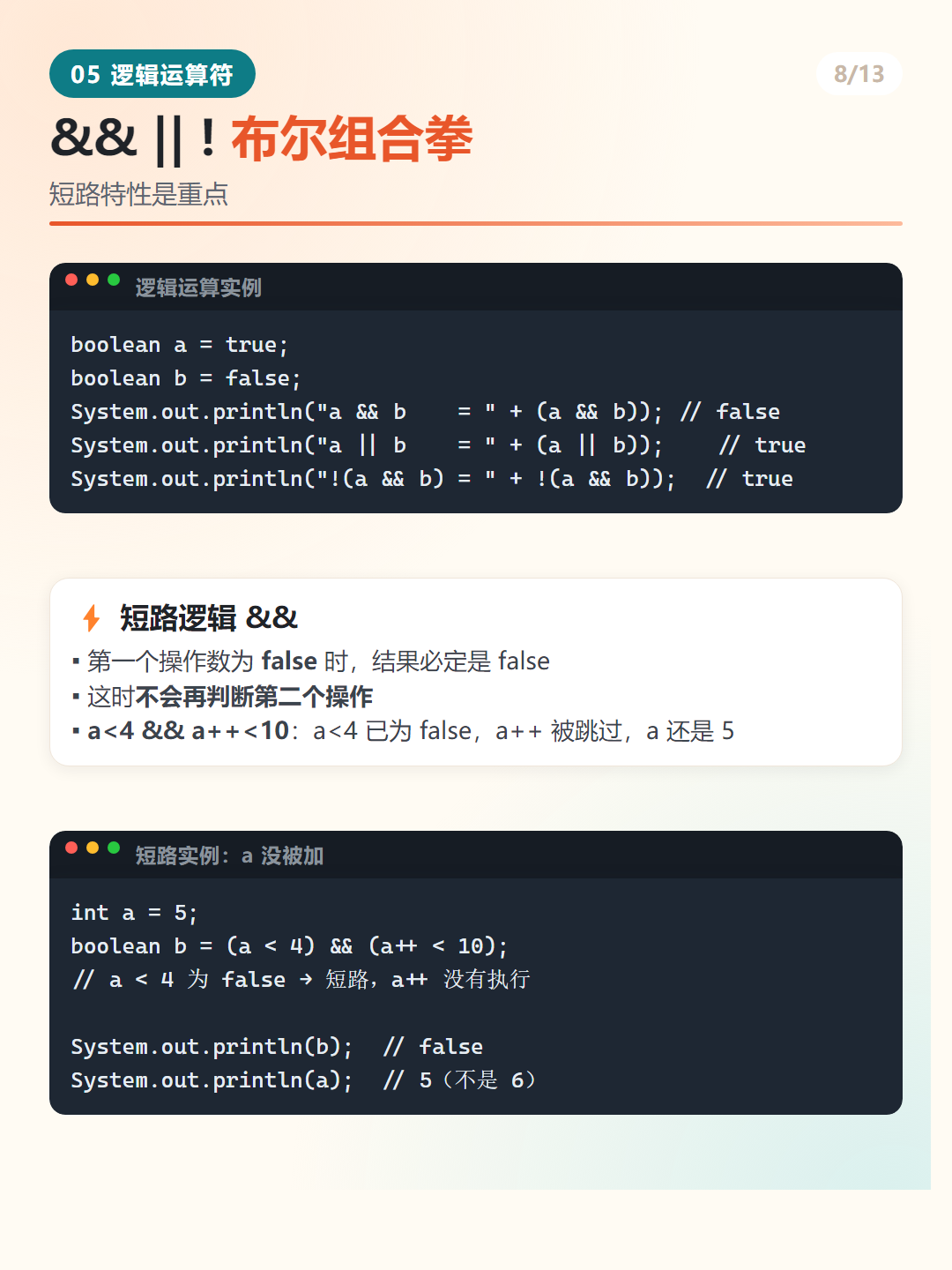 Java 逻辑运算符