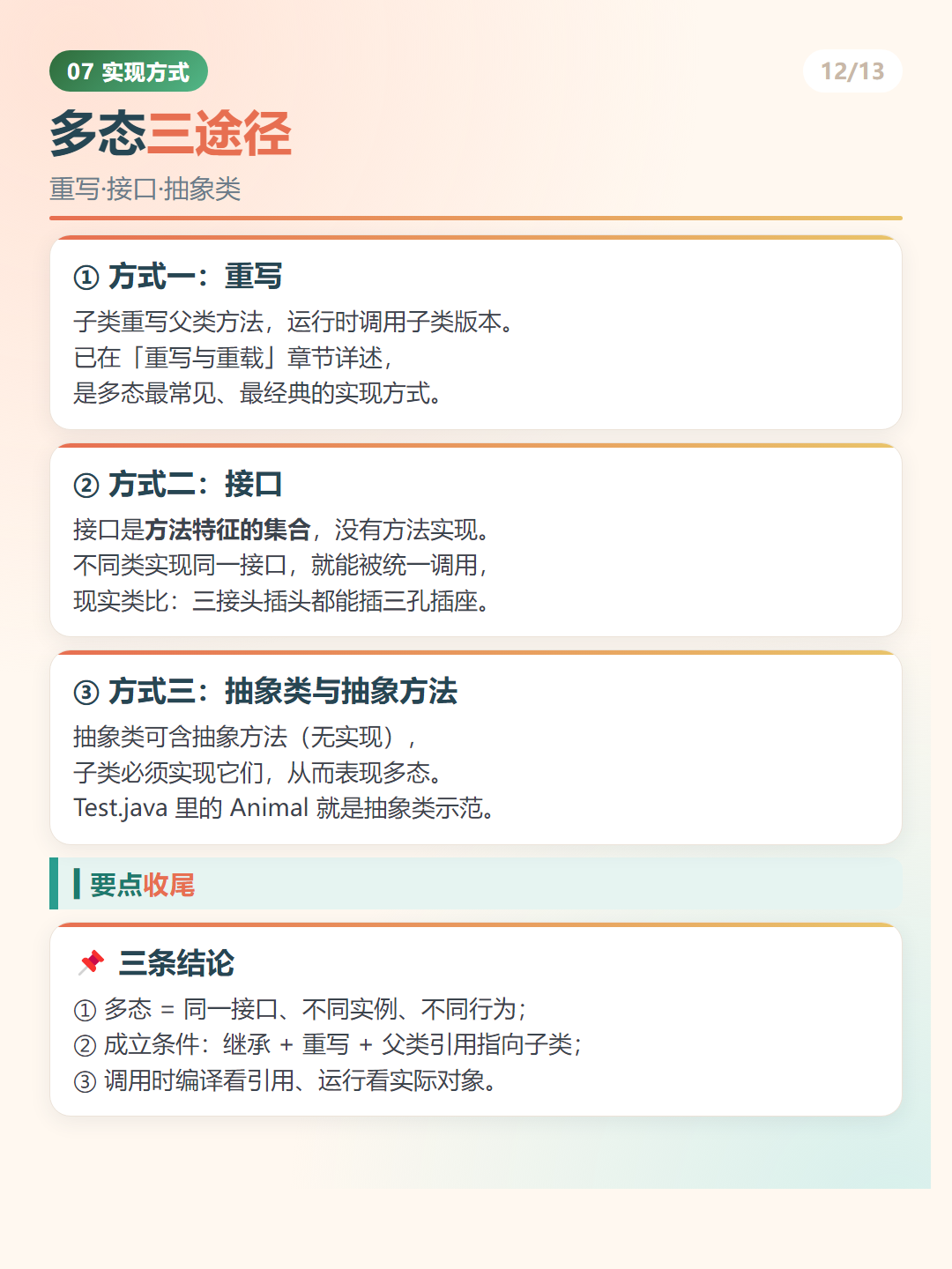 Java 多态三种实现方式