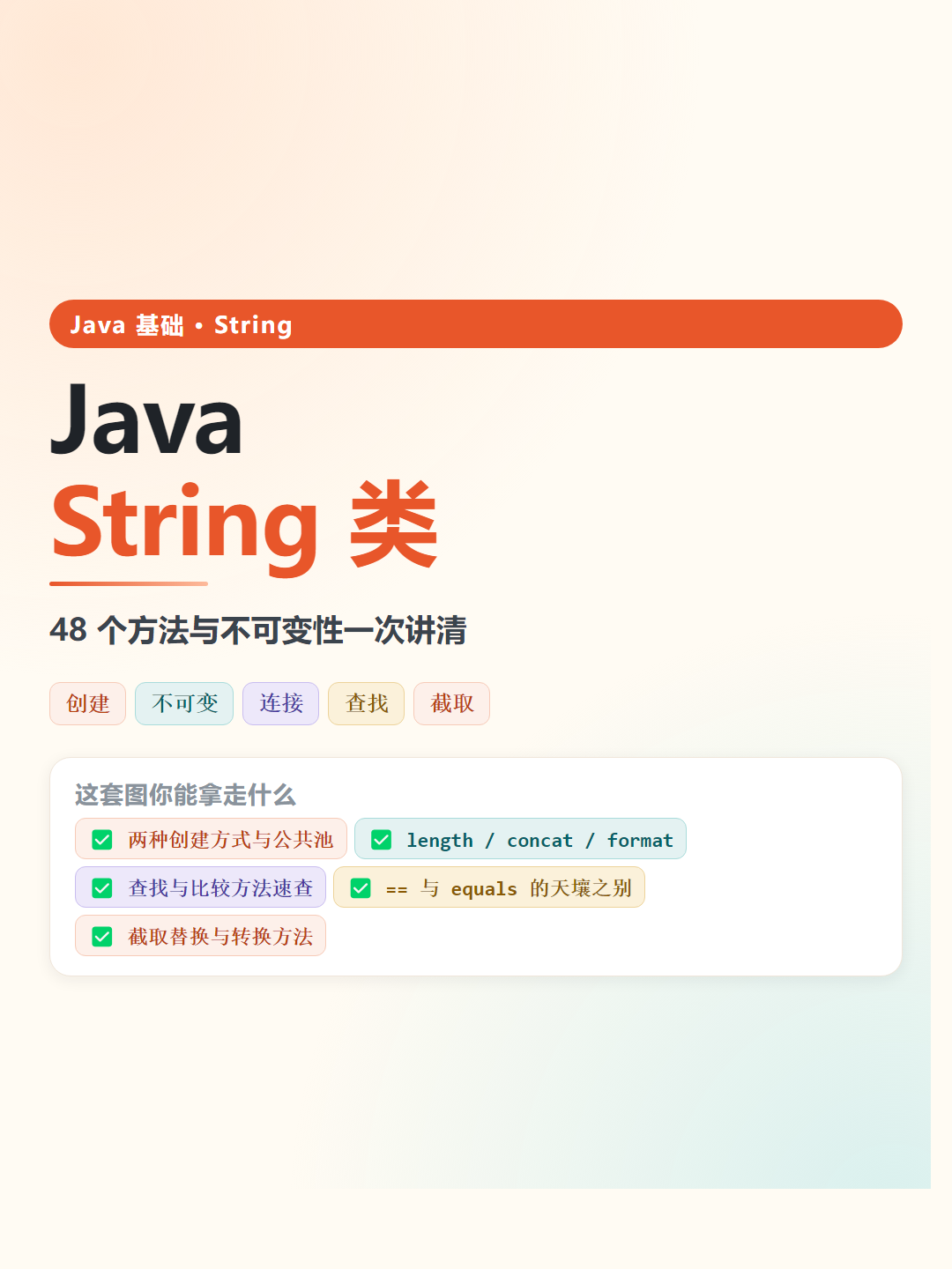 Java String 类速查卡片
