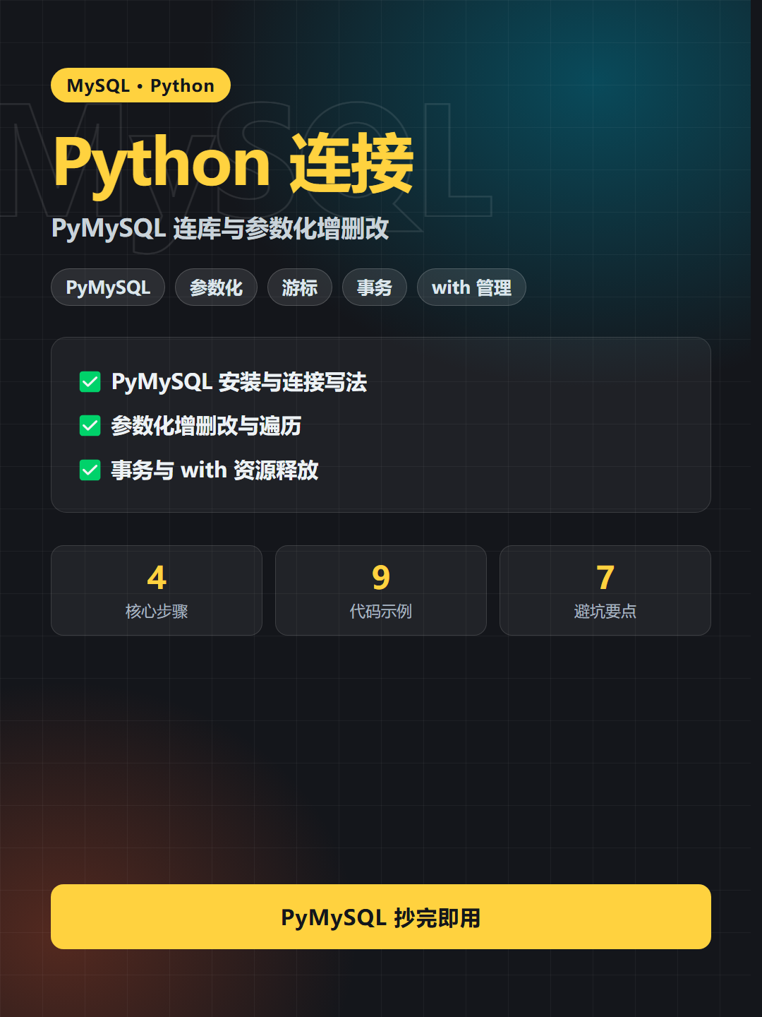 Python 连接 封面卡片