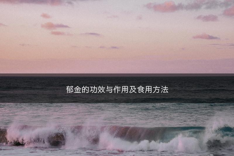 郁金的功效与作用及食用方法(图1)