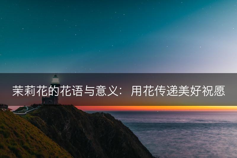 茉莉花的花语与意义：用花传递美好祝愿(图1)