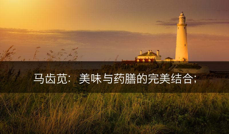 马齿苋：美味与药膳的完美结合；(图1)