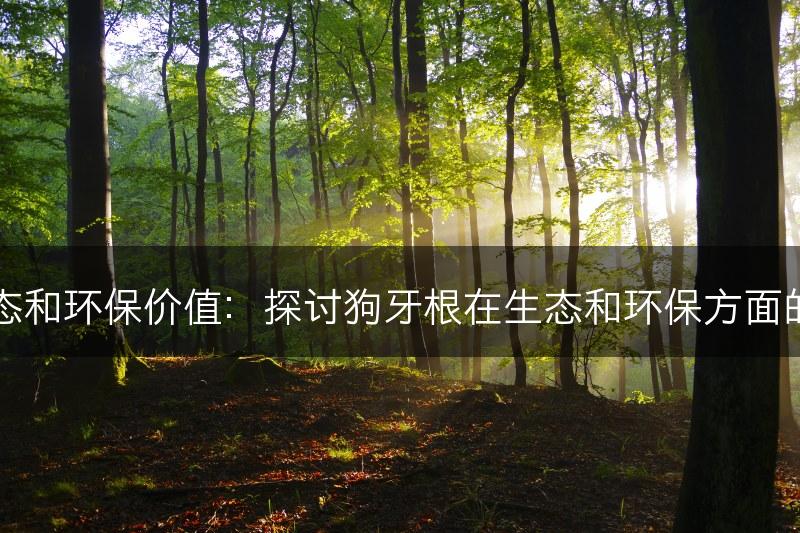 狗牙根的生态和环保价值：探讨狗牙根在生态和环保方面的价值和应用(图1)