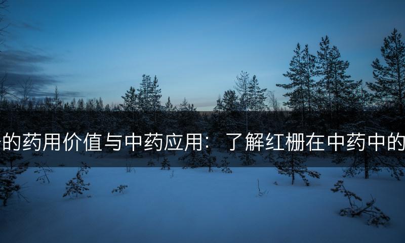 红栅的药用价值与中药应用：了解红栅在中药中的作用(图1)