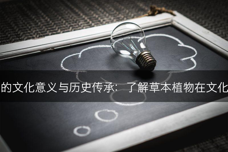 草本植物的文化意义与历史传承：了解草本植物在文化中的地位(图1)