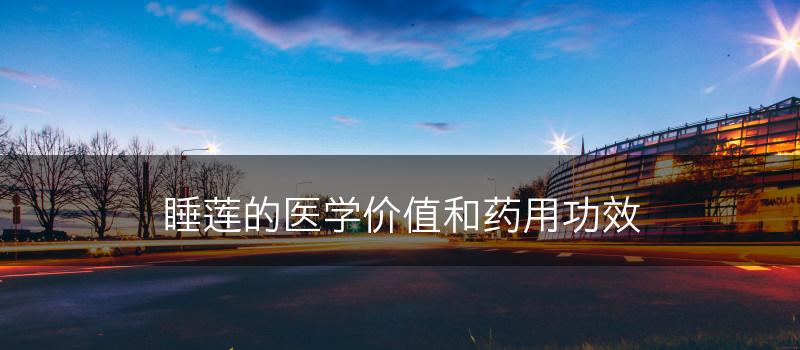 睡莲的医学价值和药用功效(图1)