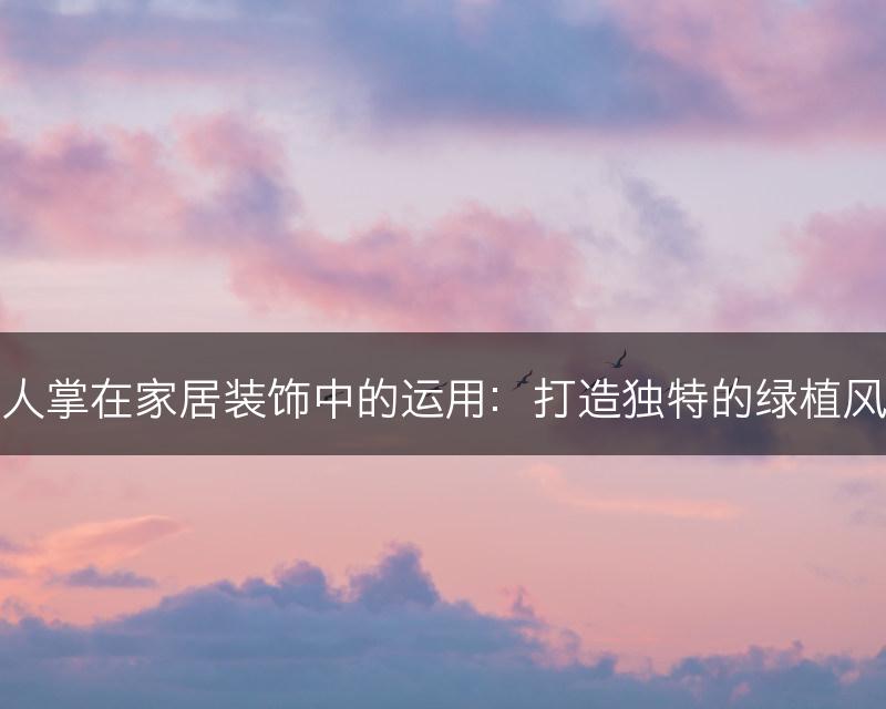 仙人掌在家居装饰中的运用：打造独特的绿植风格(图1)