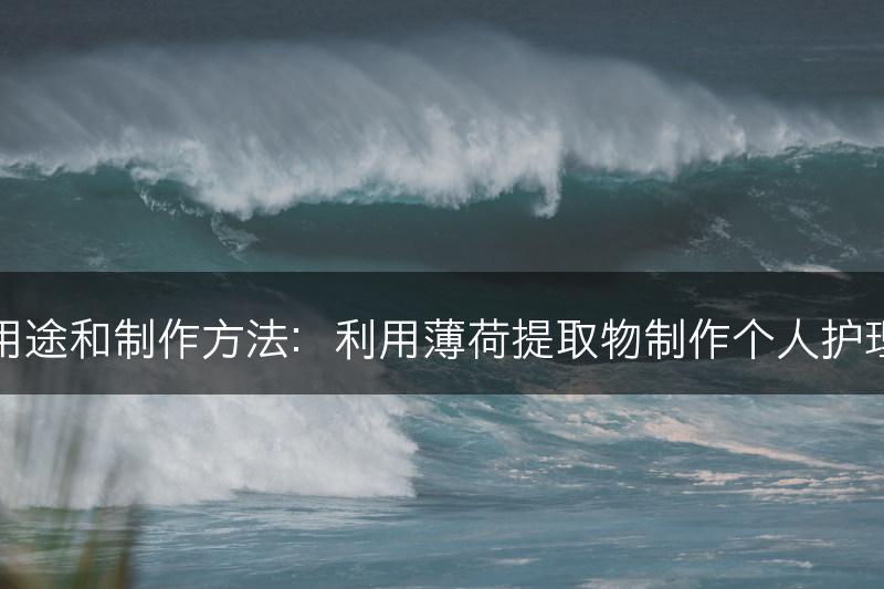 薄荷油的用途和制作方法：利用薄荷提取物制作个人护理品和香料(图1)