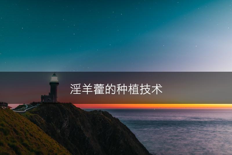 淫羊藿的种植技术(图1) 淫羊藿的种植技术(图1)