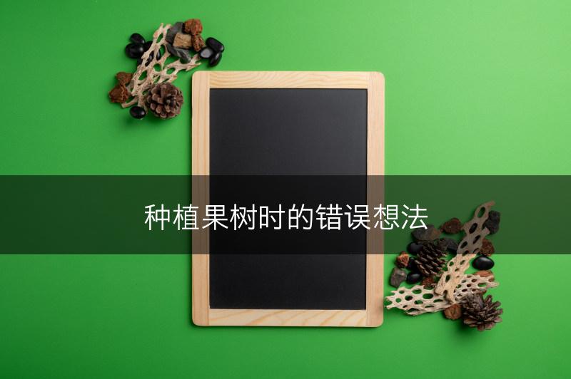 种植果树时的错误想法(图1)