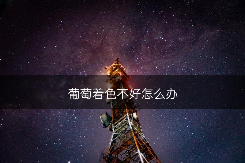葡萄着色不好怎么办(图1)