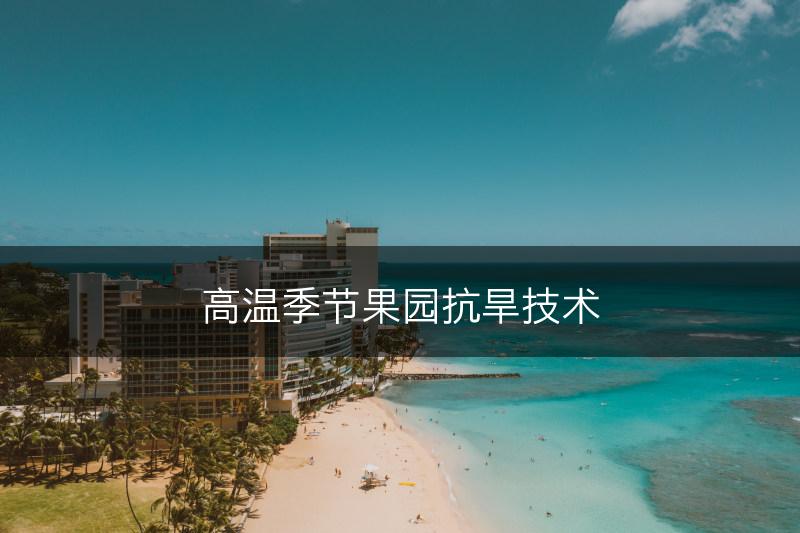 高温季节果园抗旱技术(图1)