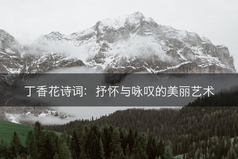 丁香花诗词：抒怀与咏叹的美丽艺术(图1)