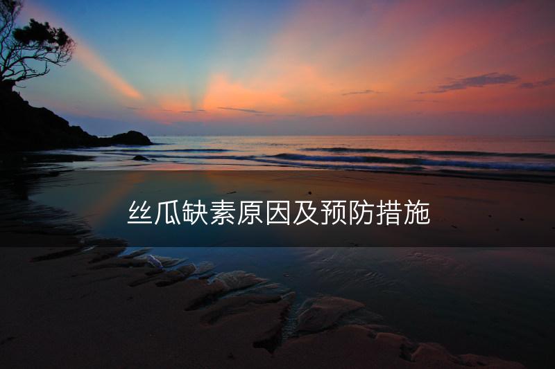丝瓜缺素原因及预防措施(图1)