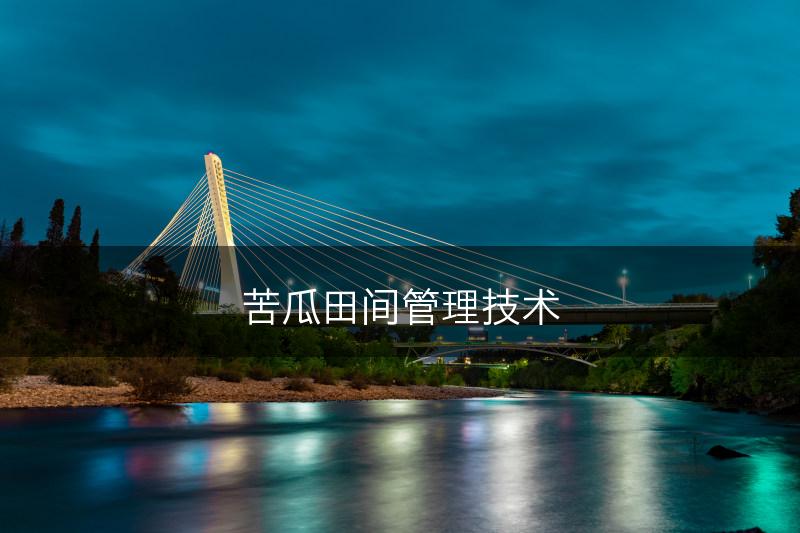 苦瓜田间管理技术(图1)