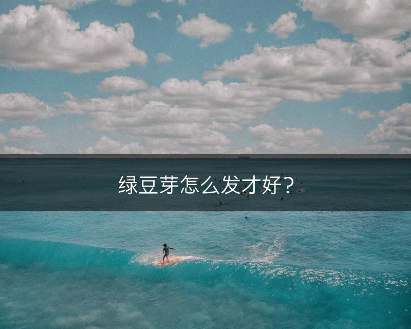 绿豆芽怎么发才好？(图1)