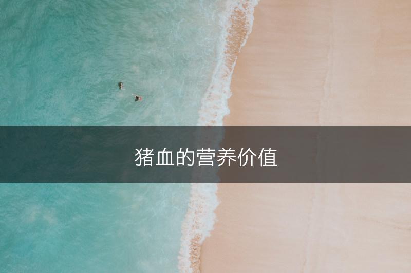 猪血的营养价值(图1)